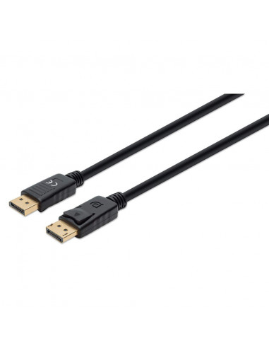 355575 Cable DisplayPort 8K - Macho a Macho, Longitud 2 m Contactos chapados en oro, Forro de PVC, Longitud 2m.