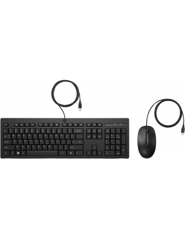 Kit de Teclado y Mouse HP 225 286J4AA - alambrico, Compatible con equipos HP con puerto USB-A disponible