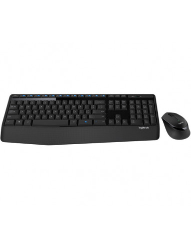 Kit de Teclado y Mouse LOGITECH MK345 - Estandar, Negro, 10 m, 1000 DPI