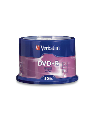 Disco DVD+R VERBATIM 95525 97174 - DVD+R, 4.7 GB, 50, 16x, 120 min