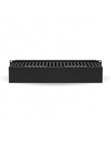 Organizador Metálico Horizontal de 2U BROBOTIX 830878 - Negro, Acero, 2U