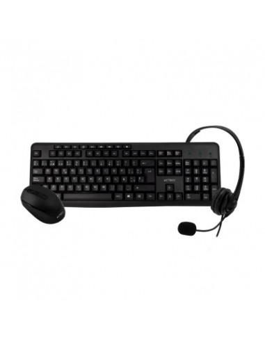 Kit de Oficina: teclado, mouse y audífonos ACTECK KT30 AC-931687