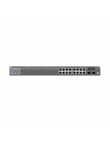 Switch Gigabit PoE+ Administrable / 16 puertos 10/100/1000 Mbps + 2 Puertos SFP Uplink / Hasta 120W / Alta LabsCloud.