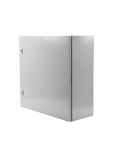 Gabinete de Acero, Nema 4 -IP 66 de 60 x 60 x 25 cm con Platina y certificado UL.