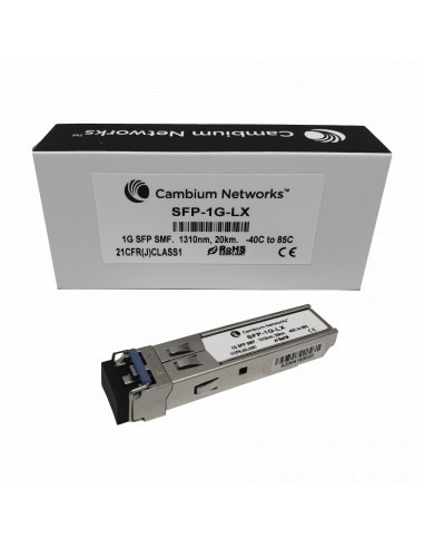 Transceptor MiniGbic SFP, 1 Gbps, Monomodo, distancia hasta 20 km, conector LC