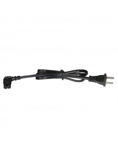 Cable de Alimentacion Electrica para 120-240 Vca / 1 Metro / 2 Clavijas tipo Americano / Conector en Forma tipo L