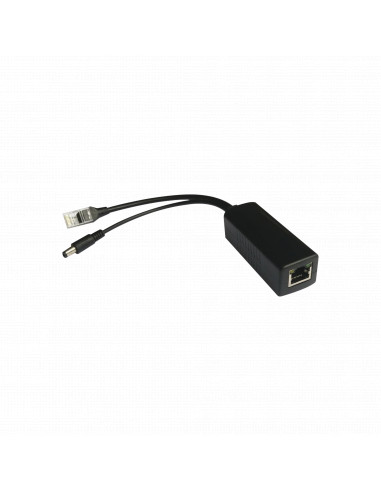 Cable divisor PoE pasivo de 48-55 Vcc @ 12 Vcc, 2 A. Aplicaciones como adaptar microfonos en camaras IP