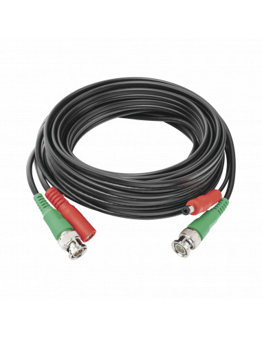 Cable coaxial ( BNC RG59 ) + Alimentacion / SIAMES / 5 Metros / 100 % COBRE / Para Camaras 4K  / Uso interior y exterior