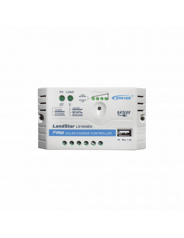 Controlador Solar PWM 12/24 V 10 A, Salida USB