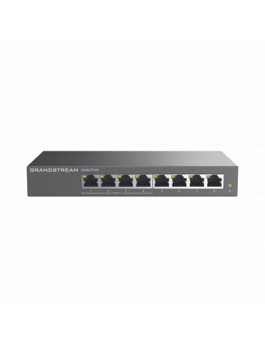 Switch PoE+ Gigabit No Administrable / 8 puertos 10/100/1000 Mbps / 4 puertos PoE+ /  hasta 60W