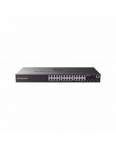 Switch Gigabit Administrable / 24 puertos 10/100/1000 Mbps + 4 Puertos SFP Uplink / Compatible con GWN Cloud.