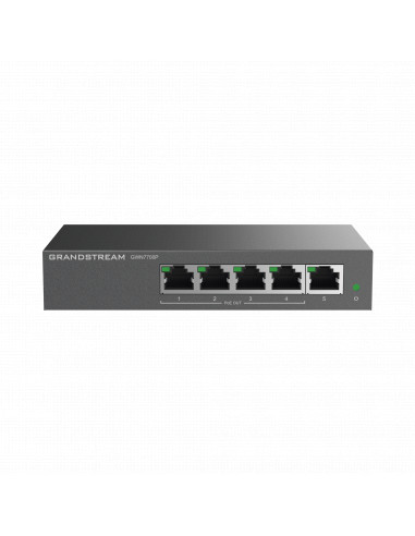 Switch PoE+ Gigabit No Administrable / 5 puertos 10/100/1000 Mbps / 4 puertos PoE+ / hasta 60W