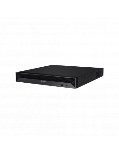 NVR 8 Megapixel / 16 canales / H.265 / P2P Wisenet / 16 puertos PoE / 128Mbps