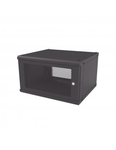 Gabinete de Pared Fijo, Puerta Perforada, Rack 19" de 6 UR (600 x 355 x 523 mm)(An x Al x Prof.)