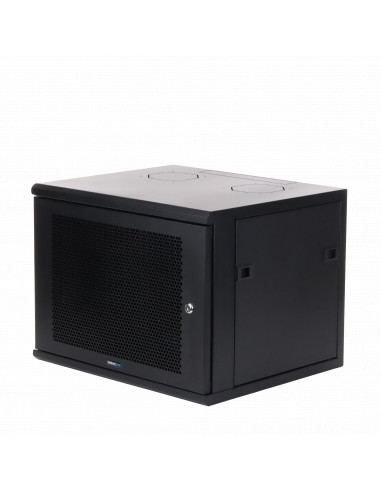 Gabinete Linkedpro de Montaje en Pared, de 19in, Puerta Perforada, 6 UR, 340 mm de Profundidad, Color Negro