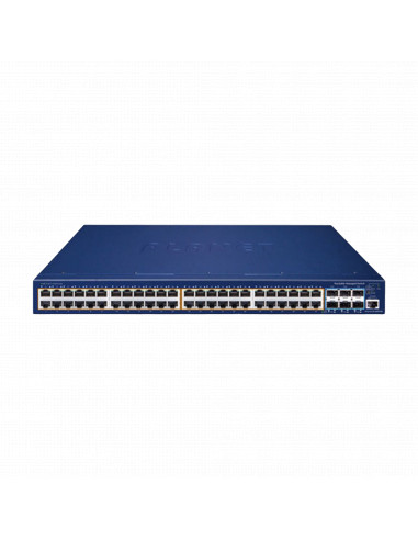 Switch Administrable Stacking Capa 3, 48 Puertos PoE Gigabit 802.3at, 6 Puertos SFP de 10 G, Incluye Fuente Redundante de 55 V c