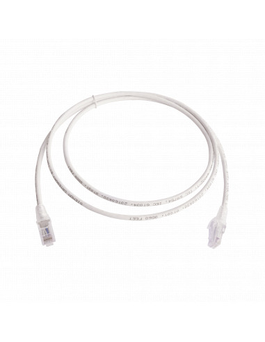 Patch Cord MC6 Modular Cat6 UTP, CM/LS0H, 5ft, Color Blanco, Version Bulk (Sin Empaque Individual)