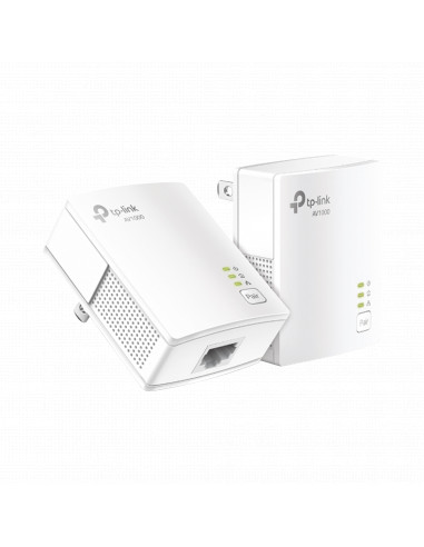 Kit Adaptador Powerline Gigabit Ethernet, tecnologia HomePlug AV2, 1000Mbps, Plug and Play, hasta 300 M dentro de casa, 1 Puerto