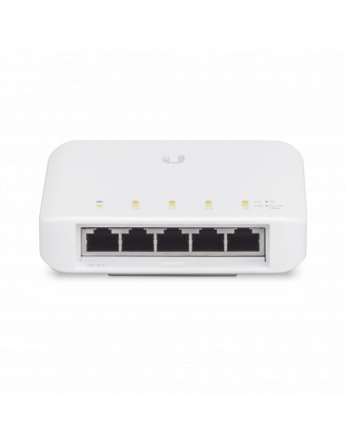 Switch UniFi FLEX de 5 puertos para semi-exterior IP55 (1 x PoE de entrada 802.3af/at/bt y 4 puertos PoE de salida 802.3af)