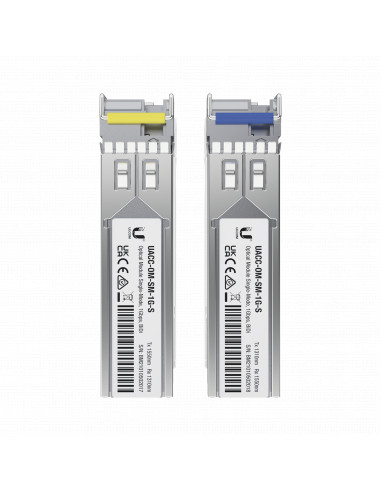 UFiber Modulo SFP, transceptor MiniGibic MonoModo 1.25 Gbps, distancia 3km, un conector LC, incluye 2 tranceptores