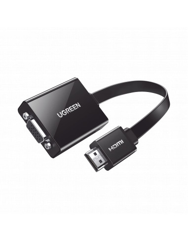 Adaptador HDMI a VGA / Resolucion 1080P / Audio 3.5mm / Con Puerto Micro USB para Alimentacion / Plug &  Play / No Requiere Cont