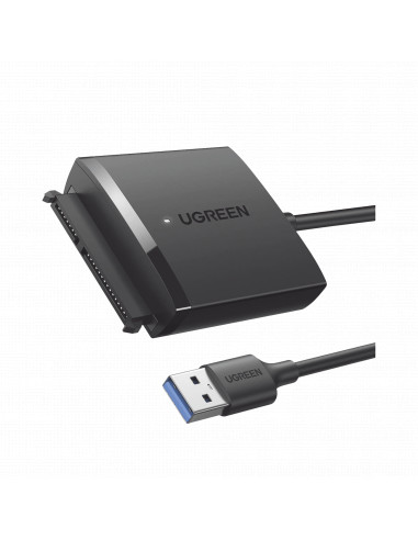 Adaptador USB 3.0 a SATA III / Compatible con Disco Duro HDD y SSD de 2.5" y 3.5" de hasta 12 TB/ Velocidad USB 3.0 de hasta 5 G