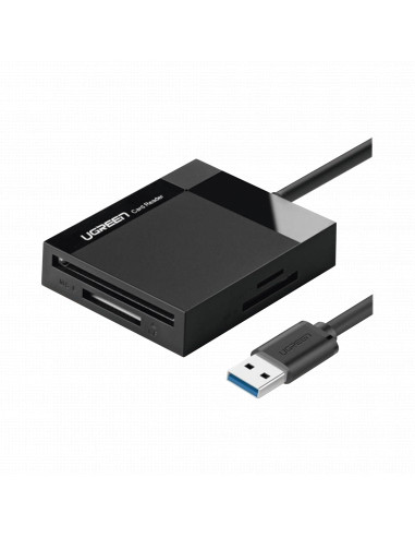 Lector de Tarjetas USB-3.0 Lector SD Compact Flash Card Reader Multiple 4 en 1 Velocidad hasta 5 Gbps para Tarjetas de Memoria S