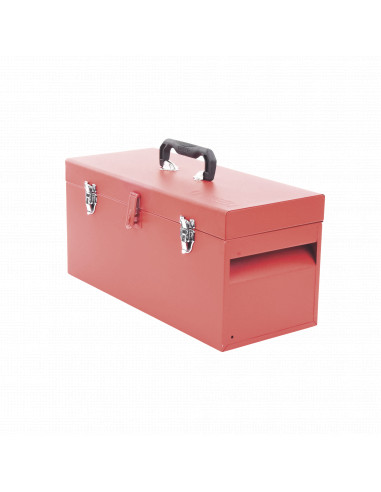 Caja de herramientas metalica con soble cerradura de 51 x 21.5 x 24cm.