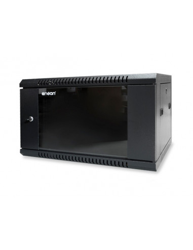 Gabinete Pared 6U ENSON ENS-RKGB6U - Negro, Rack o bastidor independiente, 60 kg, 6U