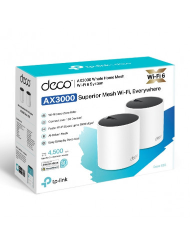 SISTEMA WIFI MESH AX3000 DECO X55(2-PACK) PARA CONEXIONES EN TODO EL HOGAR - 