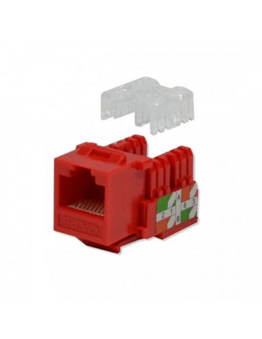 KeyStone Jack RJ45 Cat6 LOGICO KJ6226, Color Rojo