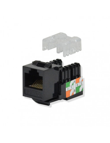 KeyStone Jack RJ45 Cat5e LOGICO KJ5214, Color Negro