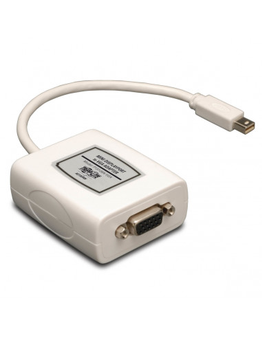 Adaptador convertidor TRIPP-LITE P137-06N-VGA - Color blanco, Mini DisplayPort, Macho hembra