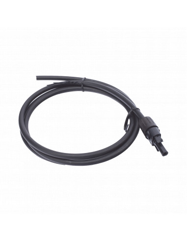 Cable Fotovoltaico 1.5 m, Negro, Calibre 10 AWG con Terminal MC4-H en un Extremo