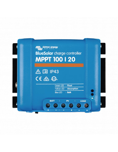 BlueSolar MPPT 100/20. Controlador Solar MPPT 20A, Voltaje Seleccion Automatica: 12/24/48 Vcc.