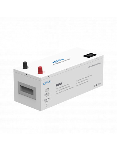 Bateria de litio LiFeO4 12.8Vcc, 200Ah, 2.56Kwh, Pantalla LCD para Monitoreo Local, Carcasa Metalica