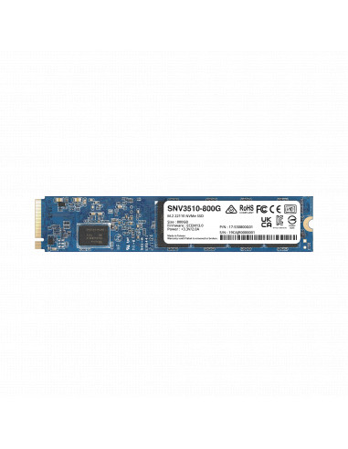 SSD 800GB NVMe M.2 22110, disenada para Synology NAS con ranuras M.2 integradas