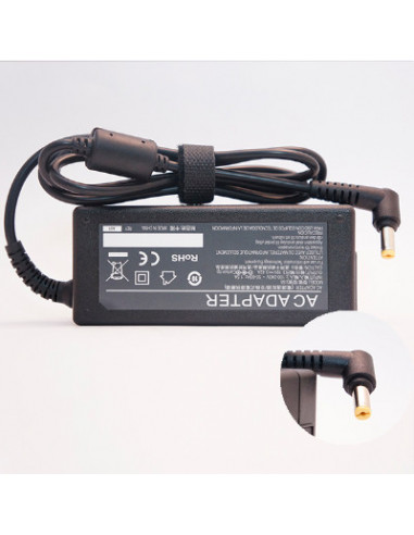 CARGADOR DE LAPTOP 65W 19V-3.42A - AC-ACER COMPATIBLE CON LA MAYORÍA DE EQUIPOS ACER