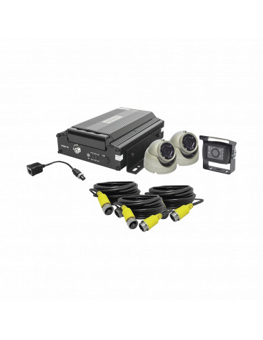 KIT DVR PARA VEHICULO /  INCLUYE /  CÁMARAS PARA INTERIOR /  CÁMARA PARA EXTERIOR, / 2MP AHD /  CABLES EXTENSORES / ADAPTADOR LA