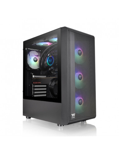 Gabinete Thermaltake S200 TG ARGB (CA-1X2-00M1WN-00) - Color Negro, Media Torre