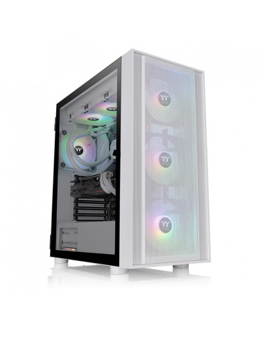 Gabinete  THERMALTAKE H570 TG Snow Mid Tower - Mid-Torre, Gabinete, Mini ITX hasta E-ATX, Color blanco