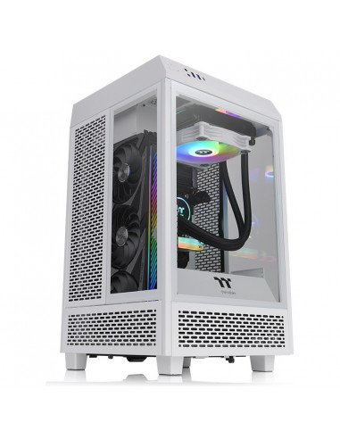 Gabinete  THERMALTAKE The Tower 100 Snow Mini Chassis - Mini-Tower, Gabinete, Mini-ITX, Color blanco