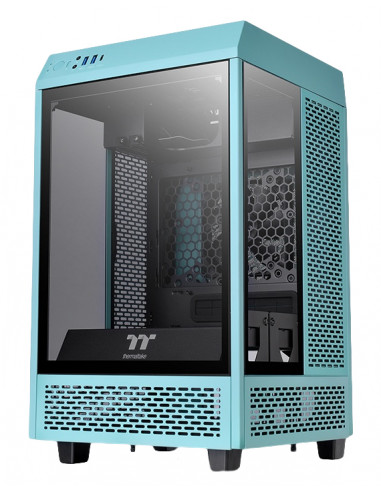 Gabinete  THERMALTAKE The Tower 100 Turquoise Mini Chassi - Mini Torre, Gabinete, Mini-ITX, Turquesa