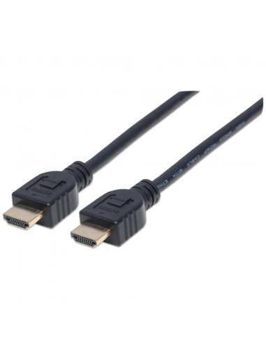 353922 Cable HDMI de alta velocidad con Ethernet - para pared 1m, HEC, ARC, 3D, 4K, Blindado, Calificado como CL3 Negro.