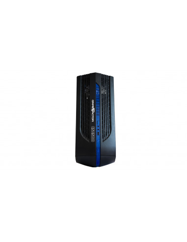 GAME FACTOR Gabinete CSG500 mATX NEG AZUL - 2xVENT 120MM LED, 1x USB 2.0, 1x USB 3.0