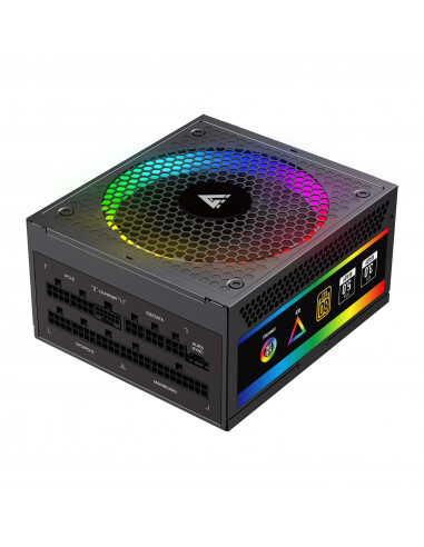 FUENTE DE PODER  GAME FACTOR PSG1050 FULL MODULAR - RGB, 1050WATTS PLATINUM + 80 GOLD, PCIe 5.0, CONECTOR 12VHPW DE 600W