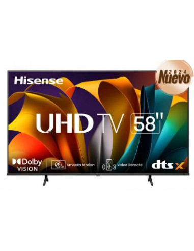 Televisor Hisense 58A6NV - 58 pulgadas, LED 4K UHD, 3840 x 2160 Pixeles, VIDAA SMART TV