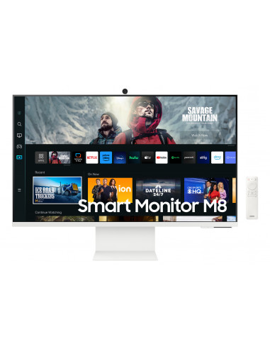 MONITOR SMART TV SAMSUNG M8 - 32 Pulgadas, 4K, Color Blanco, LS32CM801ULXZX