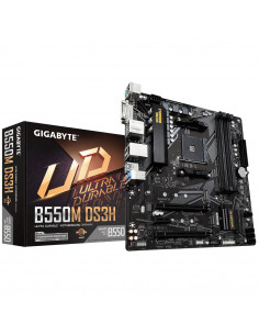 MotherBoard S-AM4 Micro-ATX Gigabyte UD B550M DS3H, 4 modulos DDR4, 1 M.2 PCIE 4 + 1 M.2 PCIE 3 + 4 SATA