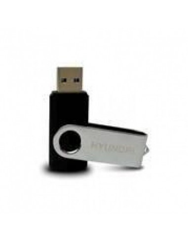 Memoria USB  HYUNDAI CAPACIDAD DE 32GB  U2BKP/32G/NEW - CUERPO PLASTICO/METAL. NEGRO/PLATA - 